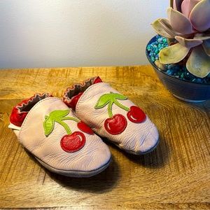 Robeez 18-24 month early walker shoes with adorable cherry detail.